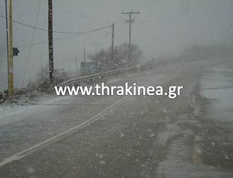 Χιονοπτώσεις αύριο στη Θράκη