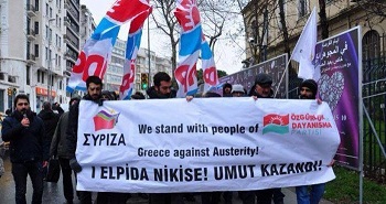 Πορεία συμπαράστασης στον ΣΥΡΙΖΑ και τον ελληνικό λαό πραγματοποιήθηκε σήμερα στην Κωνσταντινούπολη