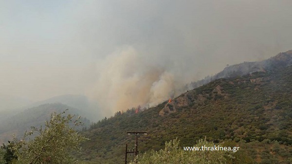 Υπό μερικό έλεγχο η μεγάλη φωτιά στην Αλεξανδρούπολη