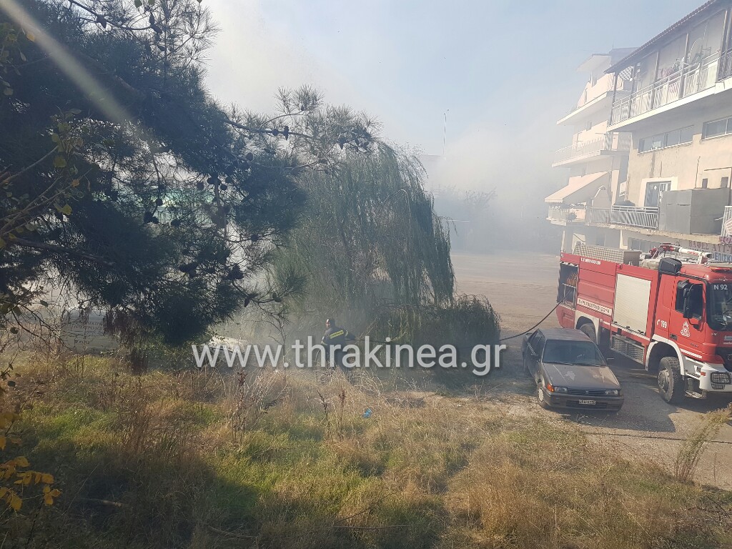 Τώρα: Φωτιά πισω από τα παλια νεκροταφεία Ορεστιάδας