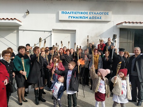 Η φλόγα της λαμπαδηδρομίας μεταλαμπαδεύτηκε στη Δόξα