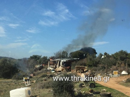 Πριν λίγο: Φωτιά σε μανδρί στη Χηλή