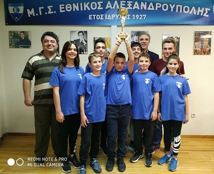 Πρωταθλήτρια ομάδα παίδων – Κορασίδων ο Εθνικός Αλεξανδρούπολης στην περιφέρεια