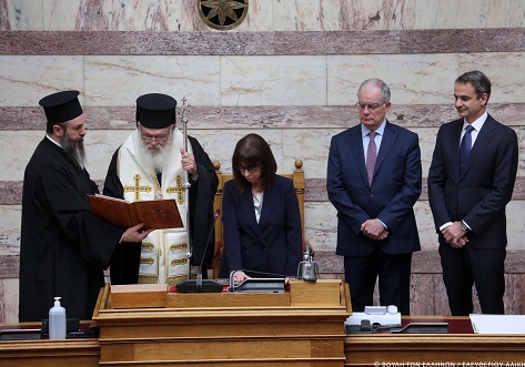 Ορκίστηκε η πρώτη γυναίκα πρόεδρος της Δημοκρατίας