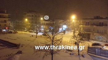 Διήμερο χιονοπτώσεων στην Ορεστιάδα (βίντεο)