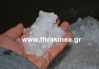 Έντονη χαλαζόπτωση στο Σουφλί (βίντεο και φωτογραφίες)