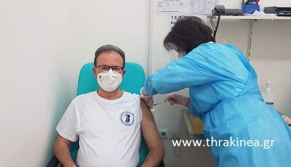 Εμβολιάστηκε ο πρόεδρος του ιατρικού συλλόγου Έβρου