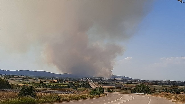 Ενισχύθηκαν οι πυροσβεστικές δυνάμεις στη μεγάλη φωτιά της Λύρας