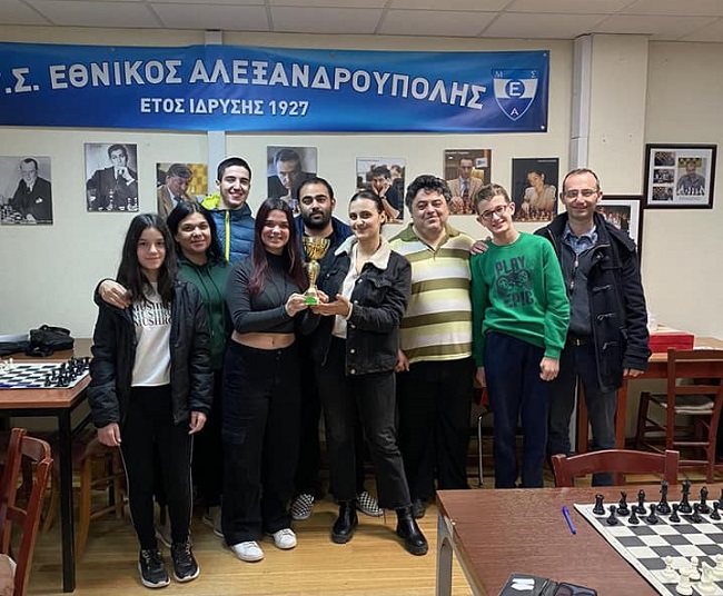 Ξανά πρωταθλήτρια η ομάδα σκάκι του Εθνικού
