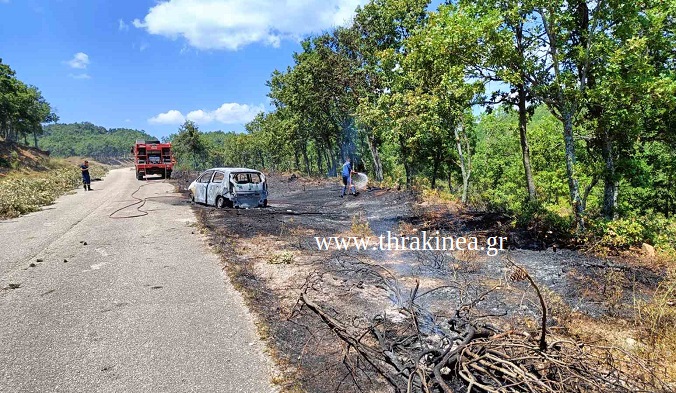 Ποιος άφησε αυτοκίνητο να καεί μέσα στο δάσος;