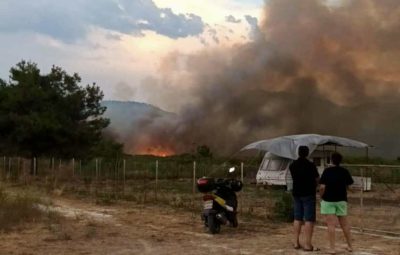 Τέσσερις εστίες φωτιάς στη Θάσο