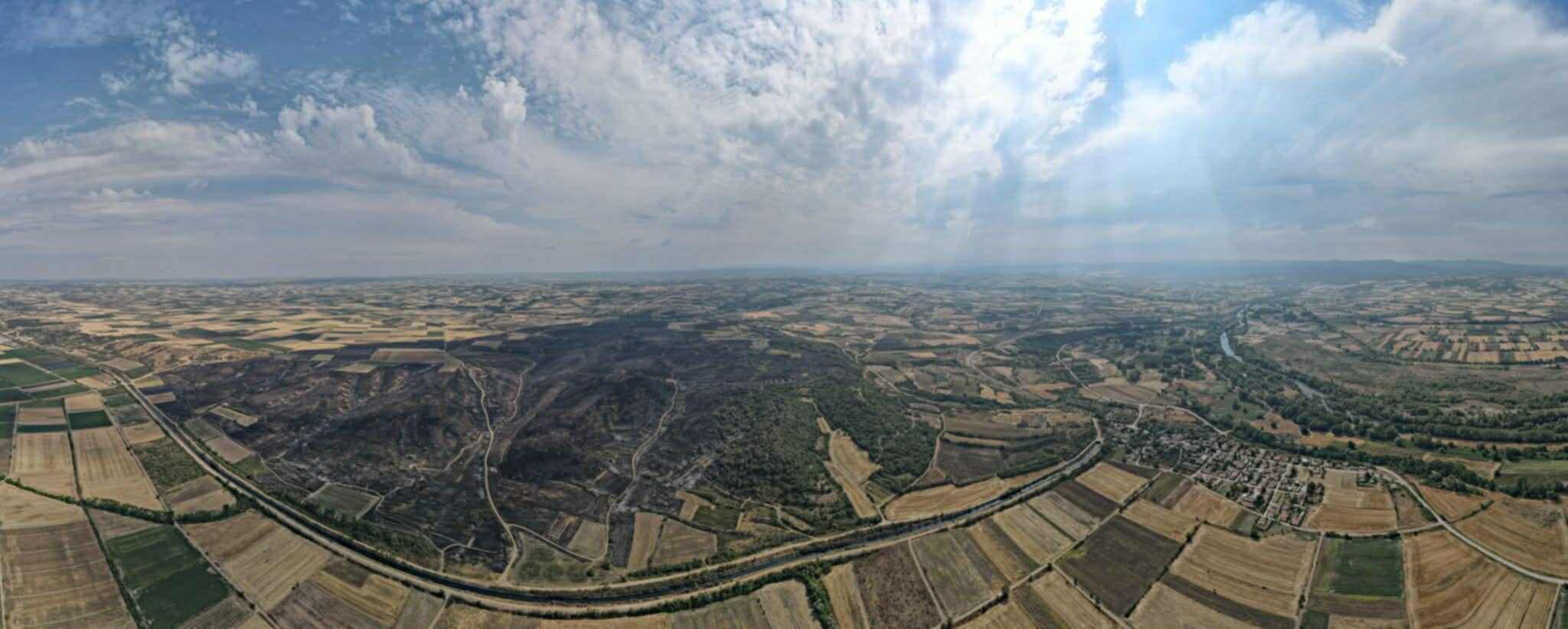Η έκταση που έκαψε η φωτιά που ξέσπασε την Τρίτη στο Αμμόβουνο – Φωτογραφία