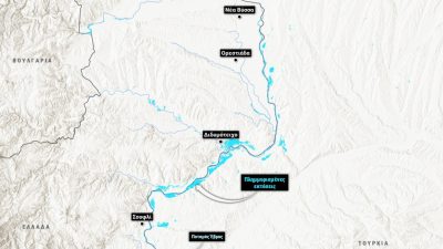 Μεγάλες εκτάσεις πλημμύρισαν στον Έβρο – Χάρτης δορυφορικής απεικόνισης