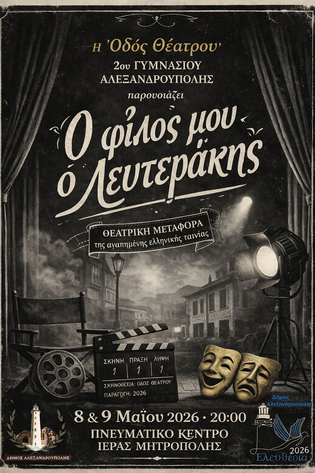 2ο Γυμνάσιο Αλεξανδρούπολης: «Ο φίλος μου ο Λευτεράκης» θεατρική παράσταση  στο Πνευματικό Κέντρο της Μητρόπολης