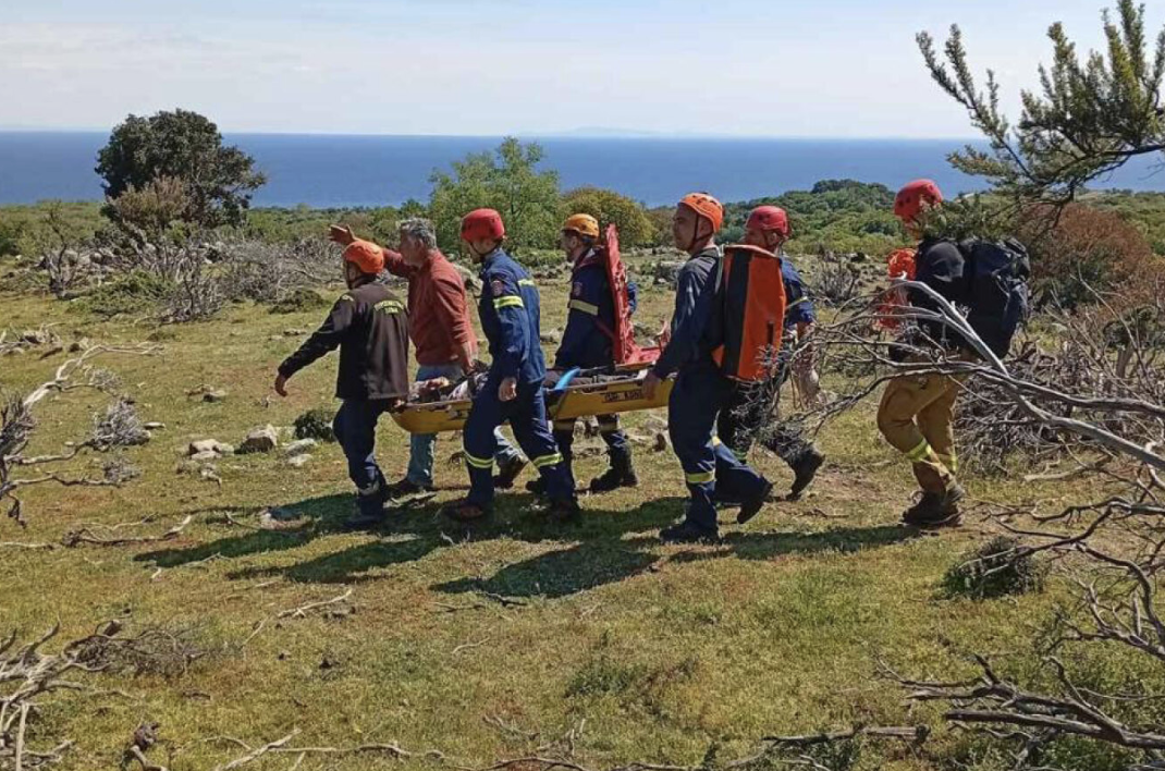 Σαμοθράκη: επιχείρηση διάσωσης τραυματισμένης γυναίκας έπειτα από πτώση της στη δεύτερη βάθρα του ρέματος Φονιάς